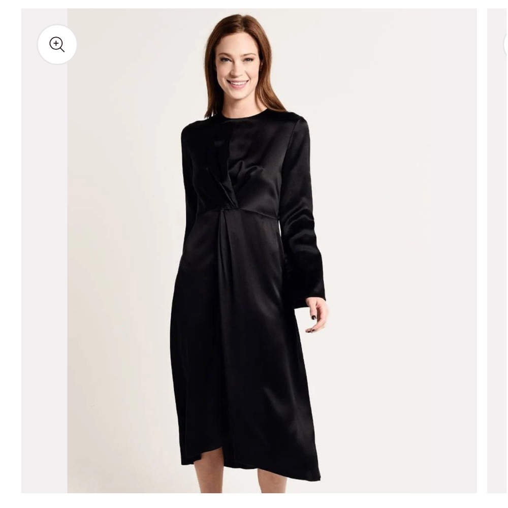 Vince Twist Front Dress Black